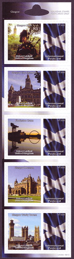 (image for) UK0061 Glasgow Universal Mail Stamps Dated: 08/13